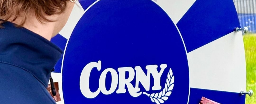 Cornyn onnenpyörä ExtremeRun Vantaan brändiaktivoinnissa.